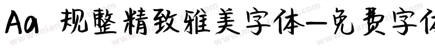 Aa 规整精致雅美字体字体转换